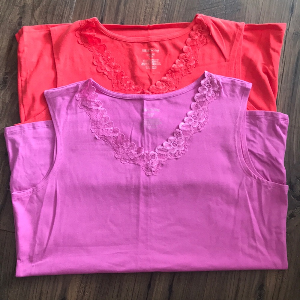 White Stag Lace Tank Tops XXL